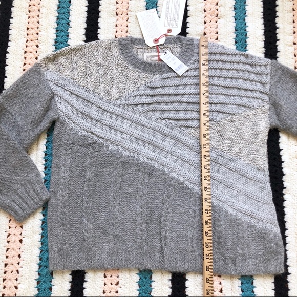 Current/Elliott Mixed Cable Sweater Chunky Knit - Picture 7 of 8
